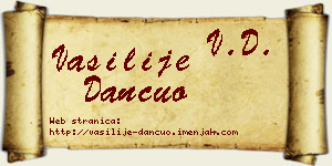 Vasilije Dančuo vizit kartica